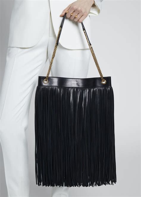 ysl grace|SAINT LAURENT Grace fringed leather.